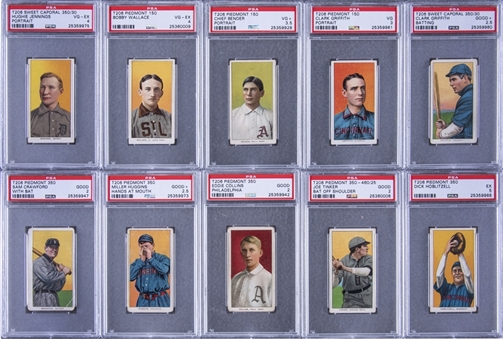 1909-11 T206 White Border PSA-Graded Collection (53 Different) Including Hall of Famers